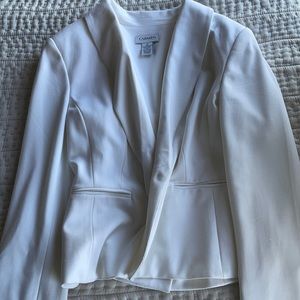 Off White Cutout Blazer Size 10